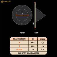 Germanic Shield Boss Umbo Black - 16 Gauge