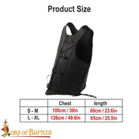 LARP Ladies black leather chest protection breastplate armour