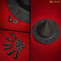 Germanic Shield Boss Umbo Black - 16 Gauge