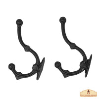 Large Cast Iron Coat Hook - Set of 2