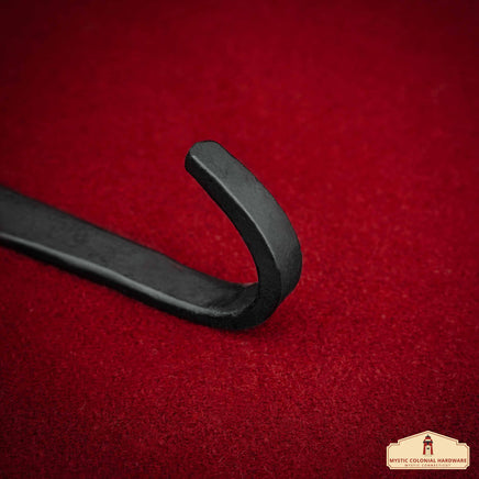 vintage cloak hook with oil blackened effect
