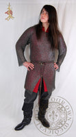 Chainmail hauberk riveted Medieval armour