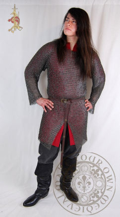 Chainmail hauberk riveted Medieval armour