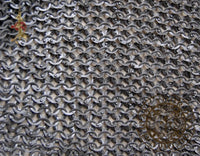 Chainmail riveted round ring with rivets Medieval and Viking armour