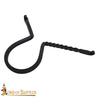 Drinking horn holder Viking blacksmith forged for historical reenactment encampment