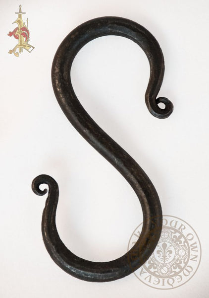 Forged S hook Large  Make Your Own Medieval