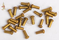 Knife making brass rivets