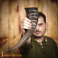 Natural Rustic Drinking Horn made from buffalo horn