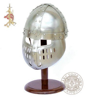 Norman Spangenhelm with faceplate for reenactment combat made from 14 guage steel