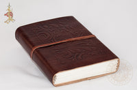 Raven leather journal or diary Celtic art style