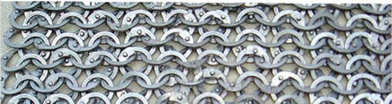 aluminium flat chainmail rings with round rivets avilable loose for bulk buy