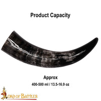 carved dragon design viking drinking horn
