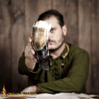 carved wolf drinking horn available in Australia