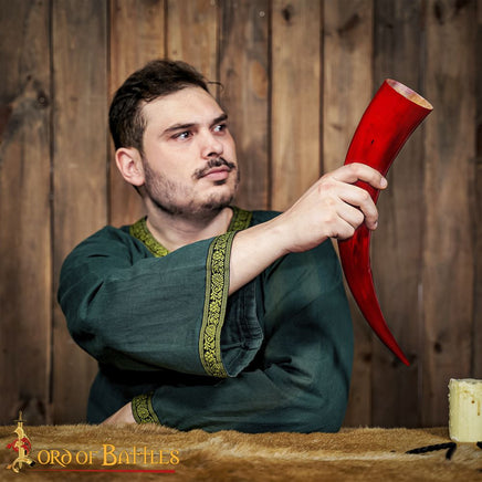 dark red drinking horn