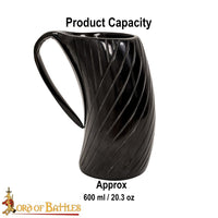 tankard made from cow horn for Viking, Medieval and Renaissance weddings
