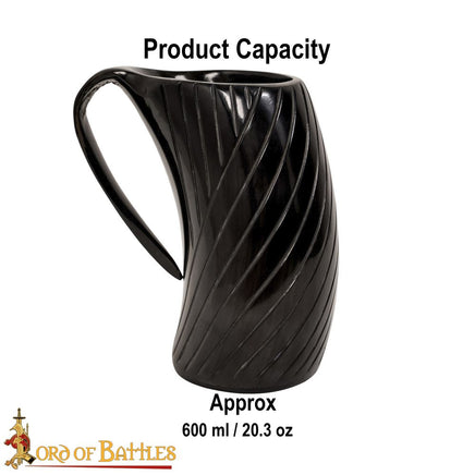 tankard made from cow horn for Viking, Medieval and Renaissance weddings