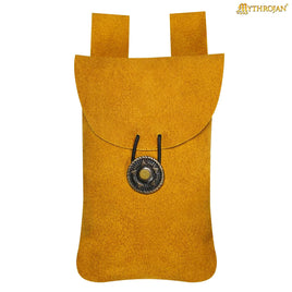 Yellow Medieval Bag in Suede Leather