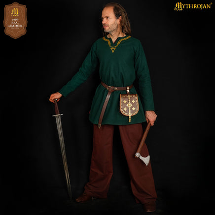 10th-Century-Viking-Birka-Leather-tarsoly-with-Brass-Fittings