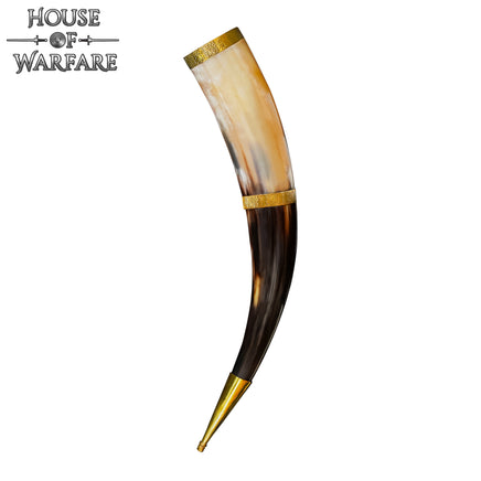 10th Century Dark Ages Brass-Tipped Drinking Horn