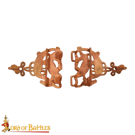 10th Century Viking  Bronze Cloak Clasp with Celtic intertwined dragon Motifs