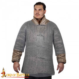 Chainmail Haubergeon – Butted, 10mm 16G Rings, Mild Steel