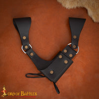 15th Century Medieval Black Leather Sword Frog Right