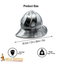 15thcenturyBurgundiankettlehelmetformedievalreenactmentcombatarmour