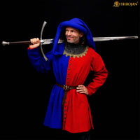 15th century blue Houppelande re-enactment coat