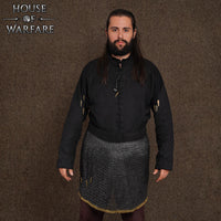 15th century medieval mail skirt with brass trim