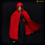 Child's Red Cloak/Cape With Hood