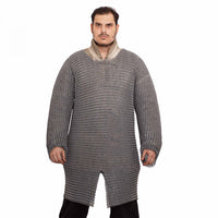 Fantasy Lightweight Chainmail Hauberk– Butted 10mm Round Aluminium and Rubber Rings