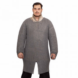 Fantasy Lightweight Chainmail Hauberk– Butted 10mm Round Aluminium and Rubber Rings