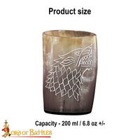 25916MedievalVikingHornBeerTankardSetof2HandcraftedGenuineOxHorn