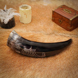 Large Nordic Drakkar Viking Longship Drinking Horn