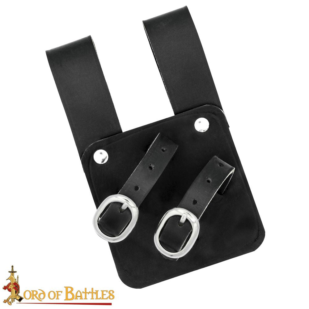 Sword Holder / Frog Square with Two Buckles - Black