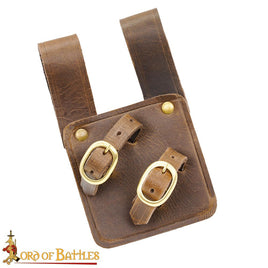 Sword Holder / Frog Square with Two Buckles - Crunch Brown - Left and Right