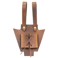 Medieval Leather Frog with Lace - Brown