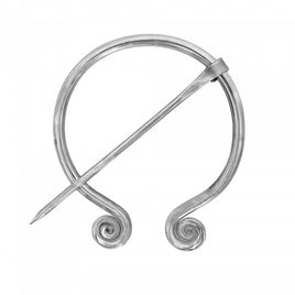 Stainless Steel Cloak Clasp With Spiral Ends