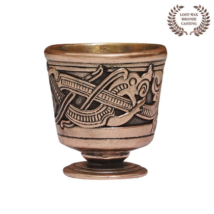 12th Century Engraved Bronze Ritual Cup – Lost Wax Cast Technique