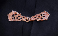 Midgard Serpent Bronze Cloak Clasp