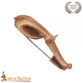 Large Solid Bronze Fibula Cloth Pin