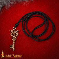 Caduceus Snake Key Pendant