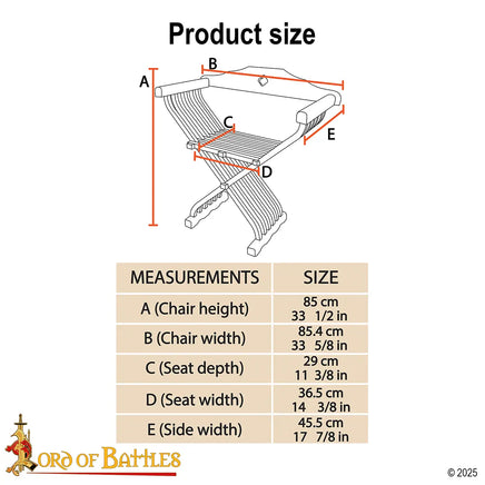 medieval chair for reenactment