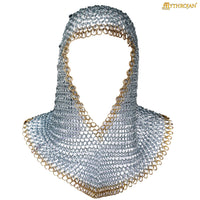 Medieval Coif - Zinc and Brass Butted Ring Coif 10mm 16G Rings