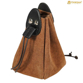 Black and Brown Drawstring Pouch