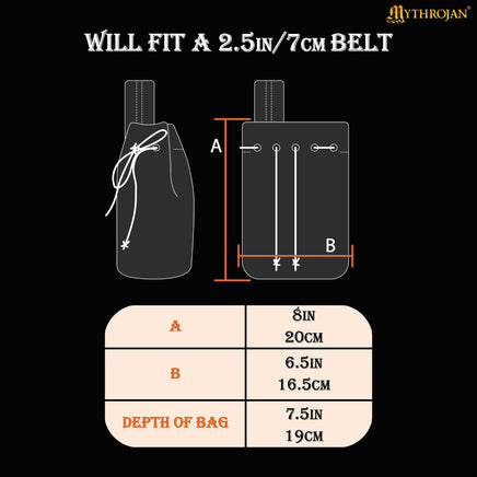 300679 20x16cm bag to fit 7cm belt