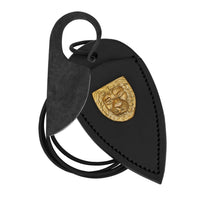 Celtic Ring Necklace Knife with Black Leather Sheath