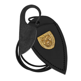 Celtic Ring Necklace Knife with Black Leather Sheath