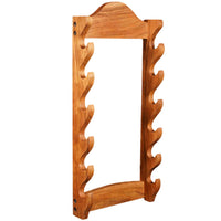 Solid Wood 6 Tier Sword Stand Medieval Sword Wall Mount Samurai Sword Display