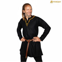 Wool Tunic - Black with Gold Embroidery